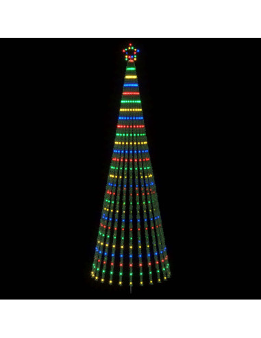 Albero di Natale LED 300 cm 668 LED Multicolore Acciaio Nero