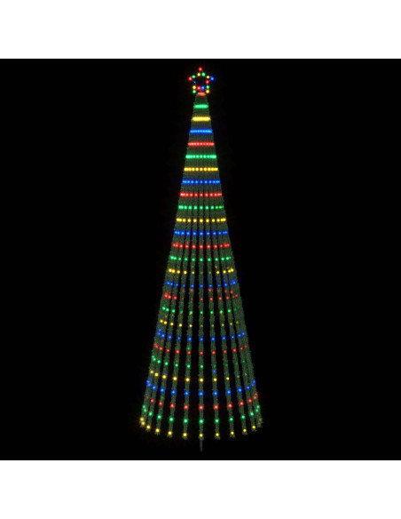 Albero di Natale LED 300 cm 668 LED Multicolore Acciaio Nero