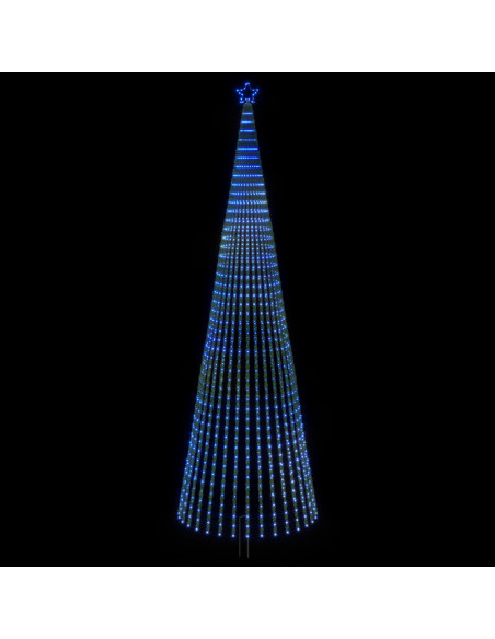Albero di Natale LED 500 cm 1524 LED Blu Acciaio Nero