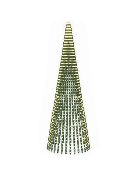 Albero di Natale LED 470 cm 1504 LED Bianco caldo Acciaio Verde
