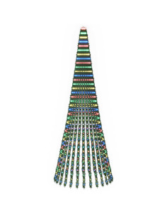 Albero di Natale LED 370 cm 1008 LED Multicolore Acciaio Verde 2