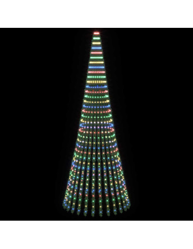 Albero di Natale LED 370 cm 1008 LED Multicolore Acciaio Verde