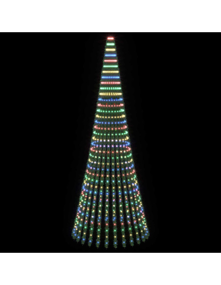 Albero di Natale LED 370 cm 1008 LED Multicolore Acciaio Verde