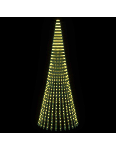 Albero di Natale LED 370 cm 1008 LED Bianco caldo Acciaio Verde