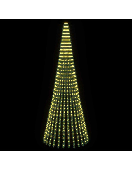 Albero di Natale LED 370 cm 1008 LED Bianco caldo Acciaio Verde