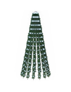 Albero di Natale LED 150 cm 240 LED Bianco freddo Acciaio Verde 2