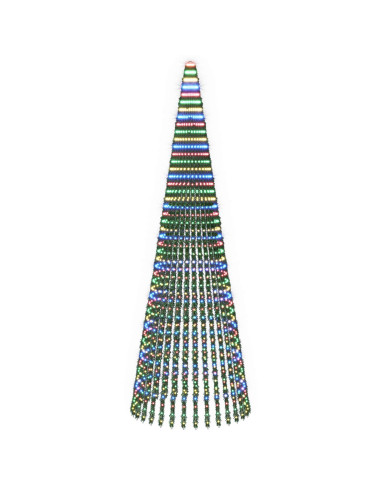 Albero di Natale LED 470 cm 1504 LED Multicolore Acciaio Verde