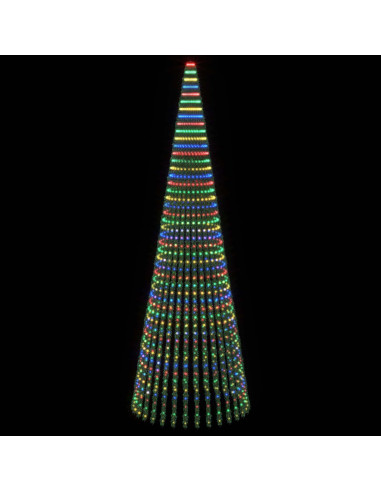 Albero di Natale LED 470 cm 1504 LED Multicolore Acciaio Verde