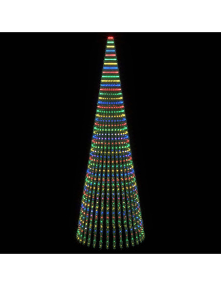 Albero di Natale LED 470 cm 1504 LED Multicolore Acciaio Verde
