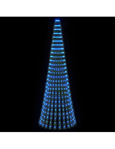 Albero di Natale LED 270 cm 648 LED Blu Acciaio Verde