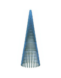 Albero di Natale LED 470 cm 1504 LED Blu Acciaio Verde 2
