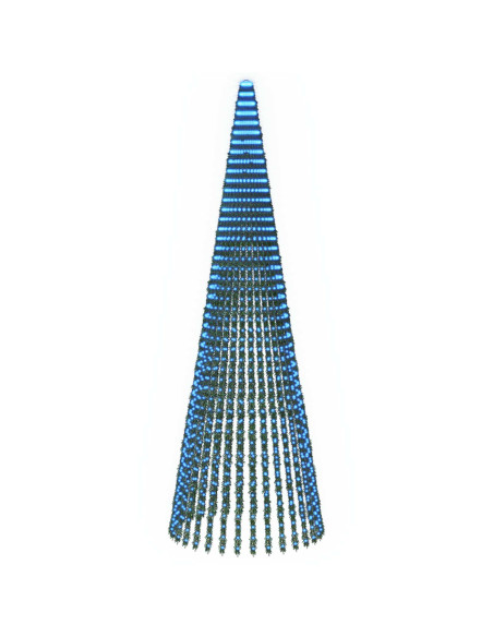 Albero di Natale LED 470 cm 1504 LED Blu Acciaio Verde