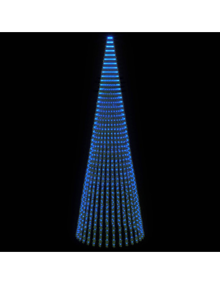 Albero di Natale LED 470 cm 1504 LED Blu Acciaio Verde