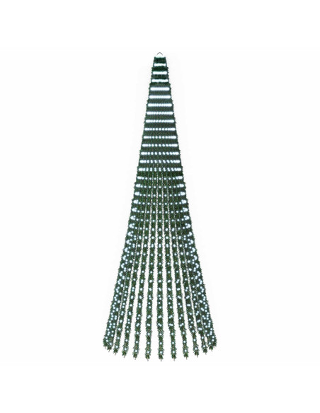 Albero di Natale LED 370 cm 1008 LED Bianco freddo Acciaio