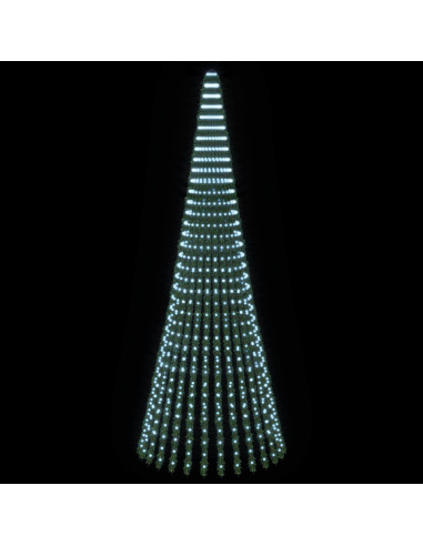 Albero di Natale LED 370 cm 1008 LED Bianco freddo Acciaio