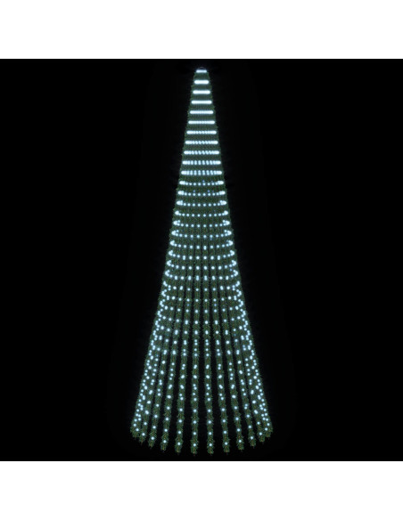 Albero di Natale LED 370 cm 1008 LED Bianco freddo Acciaio