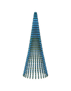 Albero di Natale LED 370 cm 1008 LED Blu Acciaio Verde 2