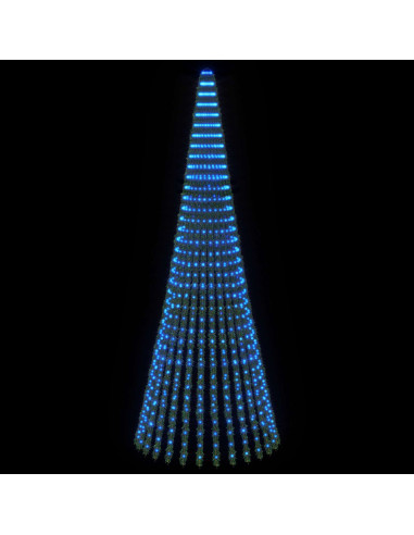 Albero di Natale LED 370 cm 1008 LED Blu Acciaio Verde