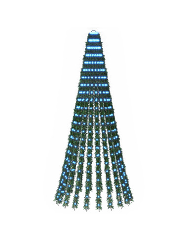 Albero di Natale LED 220 cm 460 LED Blu Acciaio Verde