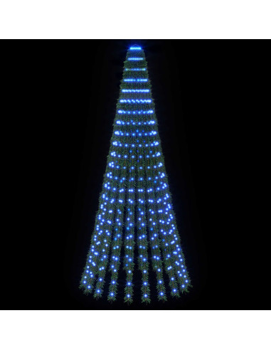 Albero di Natale LED 220 cm 460 LED Blu Acciaio Verde