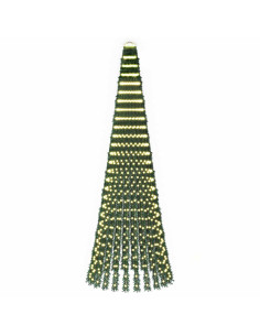 Albero di Natale LED 270 cm 648 LED Bianco caldo Acciaio Verde 2