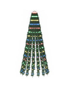 Albero di Natale LED 150 cm 240 LED Multicolore Acciaio Verde 2