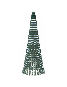 Albero di Natale LED 270 cm 648 LED Bianco freddo Acciaio Verde 2