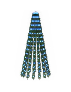 Albero di Natale LED 150 cm 240 LED Blu Acciaio Verde 2