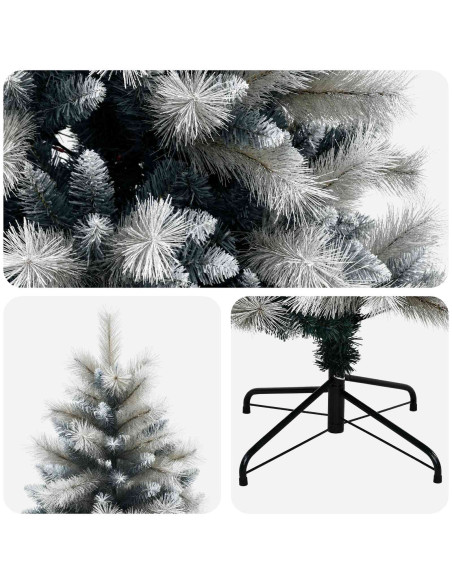 Albero di Natale Artificiale con Rami Pieghevoli 210 cm