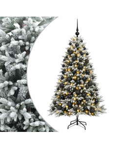 Albero di Natale Artificiale con Palline 240 cm 300 LED 2