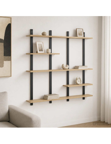 Scaffale da parete Rovere Sonoma 102 x 13.5 x 102.5 cm