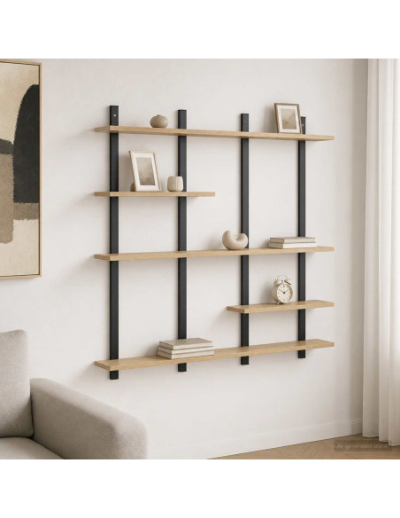 Scaffale da parete Rovere Sonoma 102 x 13.5 x 102.5 cm