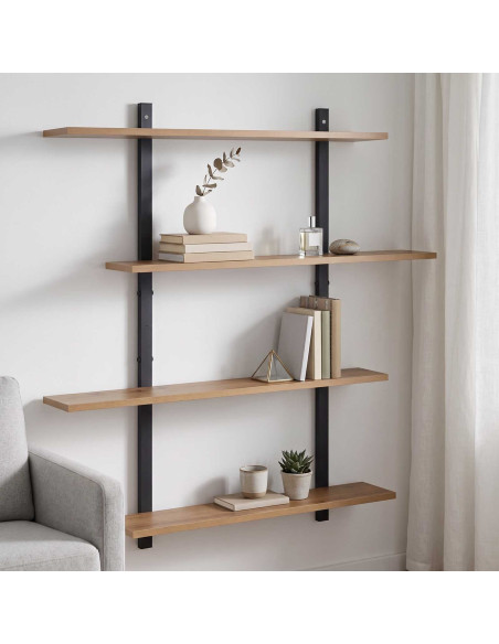 Scaffale da parete Rovere Artigianale 100 x 13.5 x 101 cm