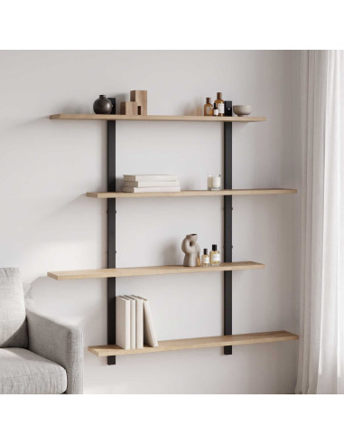 Scaffale da parete Rovere Sonoma 100 x 13,5 x 101 cm