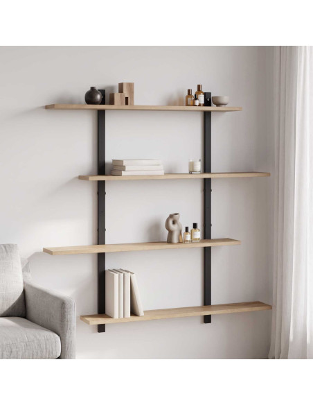 Scaffale da parete Rovere Sonoma 100 x 13,5 x 101 cm