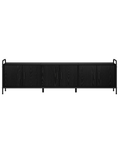 Mobile TV 146 x 33 x 50 cm Rovere Nero Legno ingegnerizzato