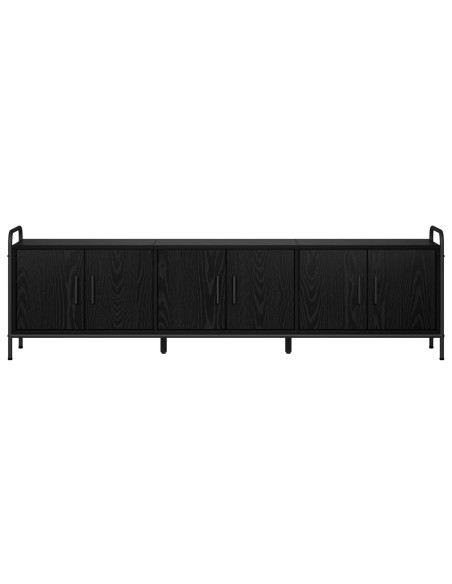 Mobile TV 146 x 33 x 50 cm Rovere Nero Legno ingegnerizzato