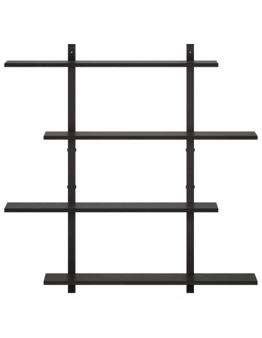Scaffale da parete Rovere Nero 100 x 13.5 x 101 cm