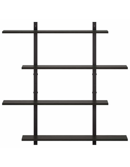 Scaffale da parete Rovere Nero 100 x 13.5 x 101 cm