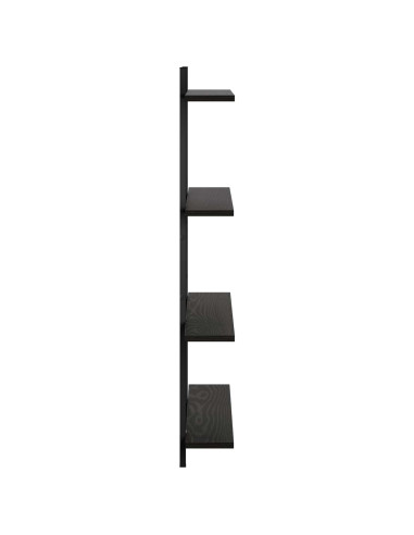 Scaffale da parete Rovere Nero 100 x 13.5 x 101 cm