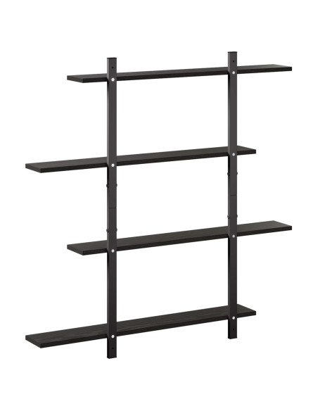 Scaffale da parete Rovere Nero 100 x 13.5 x 101 cm