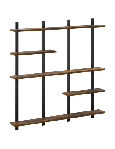 Scaffale da parete Rovere Fumo 102 x 13.5 x 102.5 cm