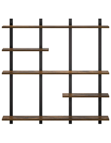 Scaffale da parete Rovere Fumo 102 x 13.5 x 102.5 cm