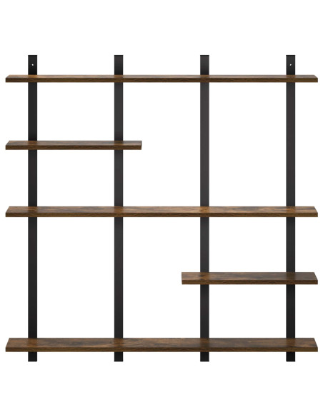 Scaffale da parete Rovere Fumo 102 x 13.5 x 102.5 cm