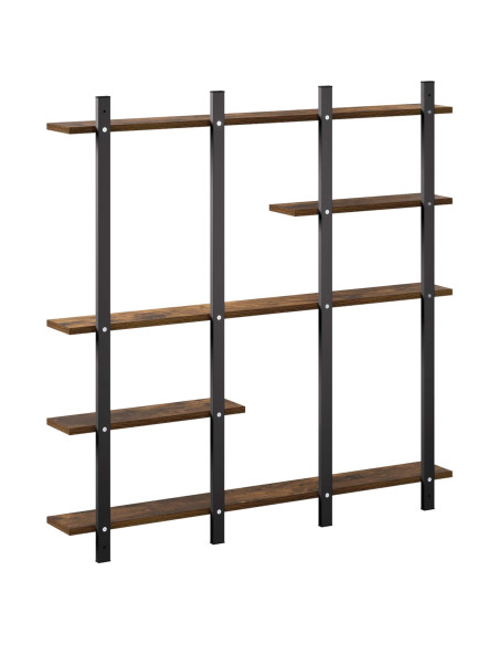 Scaffale da parete Rovere Fumo 102 x 13.5 x 102.5 cm