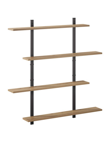 Scaffale da parete Rovere Artigianale 100 x 13.5 x 101 cm