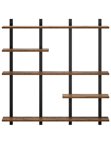 Scaffale da parete Legno antico 102 x 13.5 x 102.5 cm