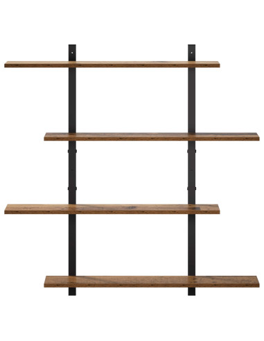 Scaffale da parete Legno antico 100 x 13.5 x 101 cm