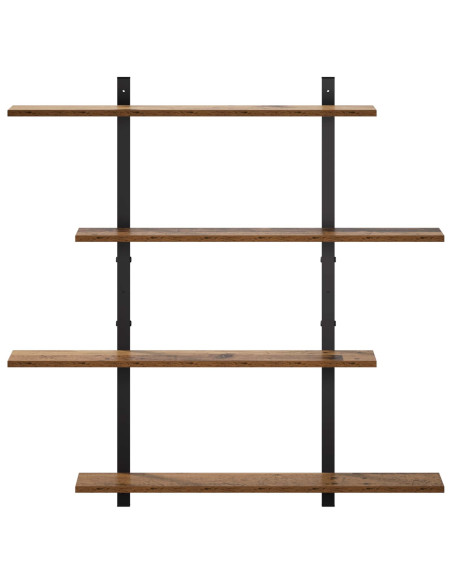 Scaffale da parete Legno antico 100 x 13.5 x 101 cm