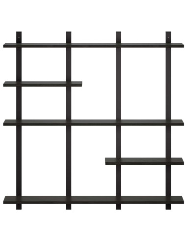 Scaffale da parete Rovere Nero 102 x 13,5 x 102,5 cm